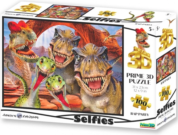 Sestavljanka Selfie Raptor z 3D učinkom, 100 kosov