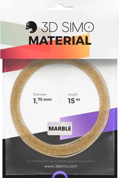 filament marble za 3D peresa in 3D tisk – zlata barva, 1,75 mm, 15 m