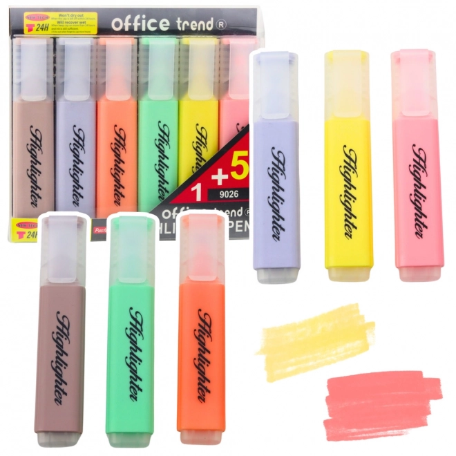 Set markerjev Pastelne barve 6 kos