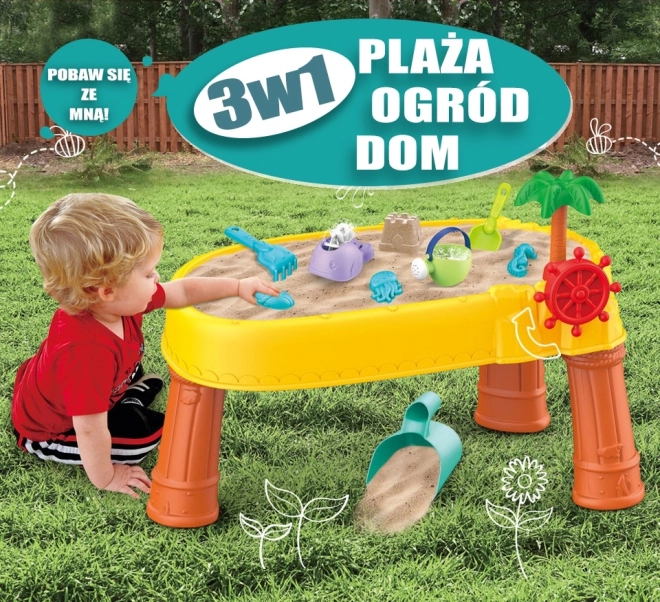 Woopie vodni miza 2v1 peskovnik in gusarska ladja