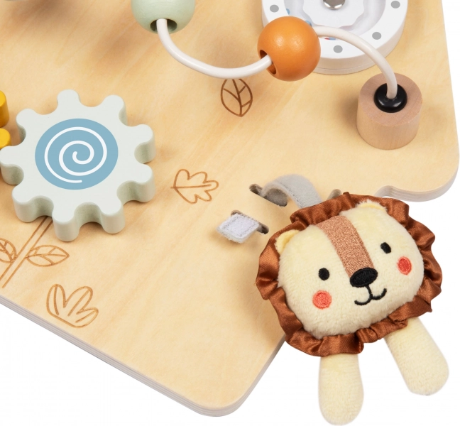 Tooky Toy Velika Lesena Manipulacijska Tabla Hiša - Aktivnostni Center