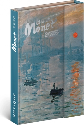 Tedenski dnevnik Claude Monet 2026, 11 x 16 cm