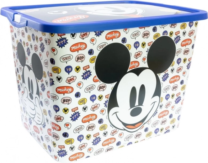 shranjevalna plastična škatla 23 l Mickey Mouse s pokrovom
