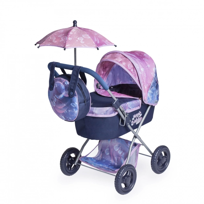 DeCuevas 85076 Zložljiv voziček za punčke s senčnikom in torbo Magic Bubble 2024 - 60 cm