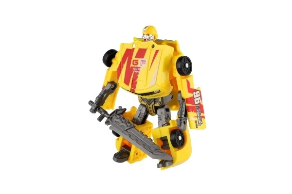Transformer rumeni avtomobilski robot