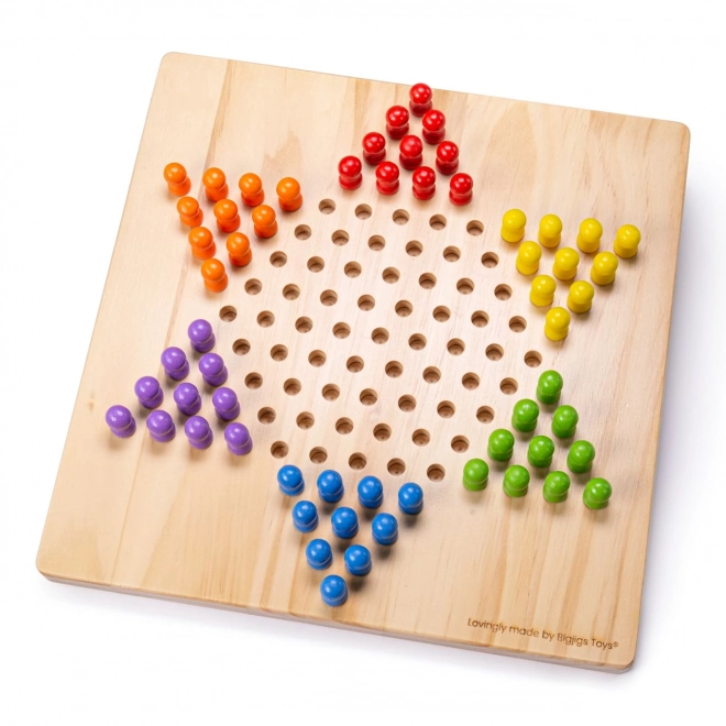 Bigjigs Toys Lesena Halma