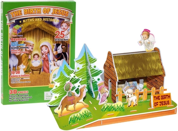 MAGIC PUZZLE 3D puzzle Jaslice v Betlehemu 25 kosov