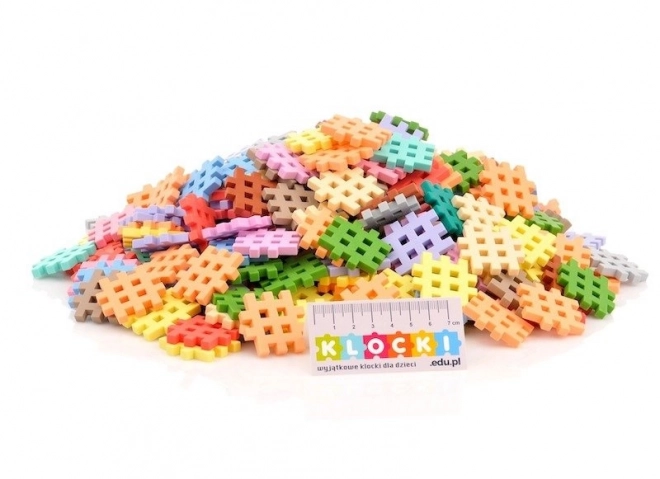 Konstrukcijske kocke Waffle mini pastel 500 kosov