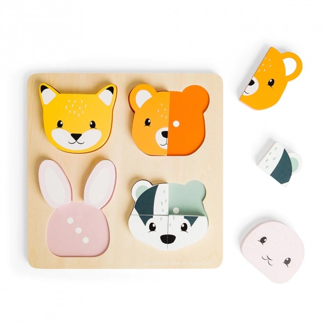 Lesene sestavljanke za vstavljanje z računanjem Bigjigs Toys