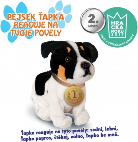 Interaktivni kužek Tačka 23 cm črno-bel