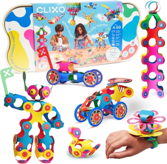Magnetne konstrukcije Clixo Family Pack - 150 delov