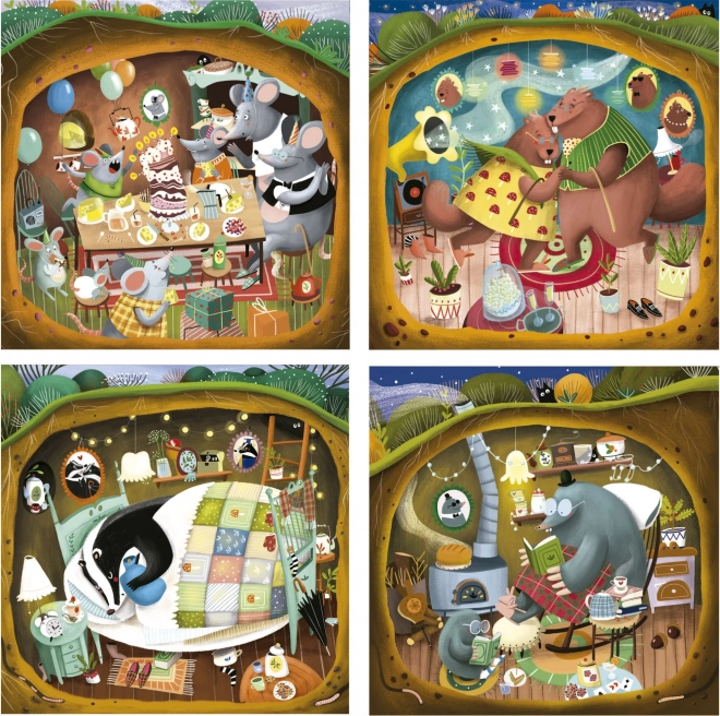 Puzzle Gozdne zgodbe 4v1