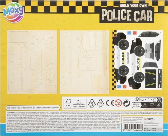 3D sestavljanka policijski avto MOXY