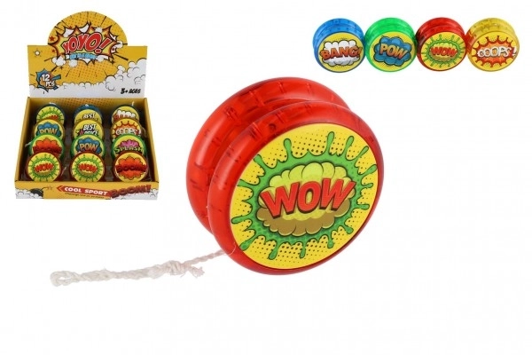 Jojo svetleči plast 6cm na baterije mix vrst 12 kos v škatli