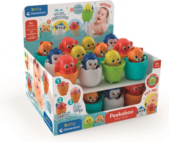 Baby Clementoni Peekaboo vodni prijatelji – kukajoča račka