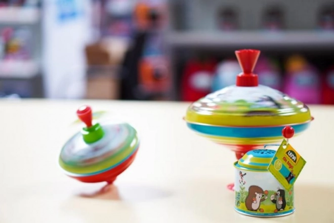 Vrteči Krtek kov/plast 13cm
