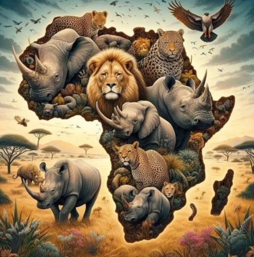 Diamantno slikanje Afrika 30 × 40 cm