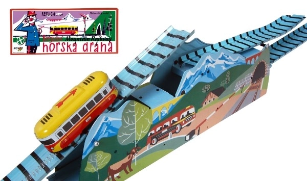 Gorska železnica na ključek kovina 120cm v škatli Kovap
