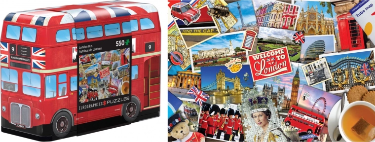 eurographics sestavljanka v kovinski škatlici londonski avtobus 550 kosov