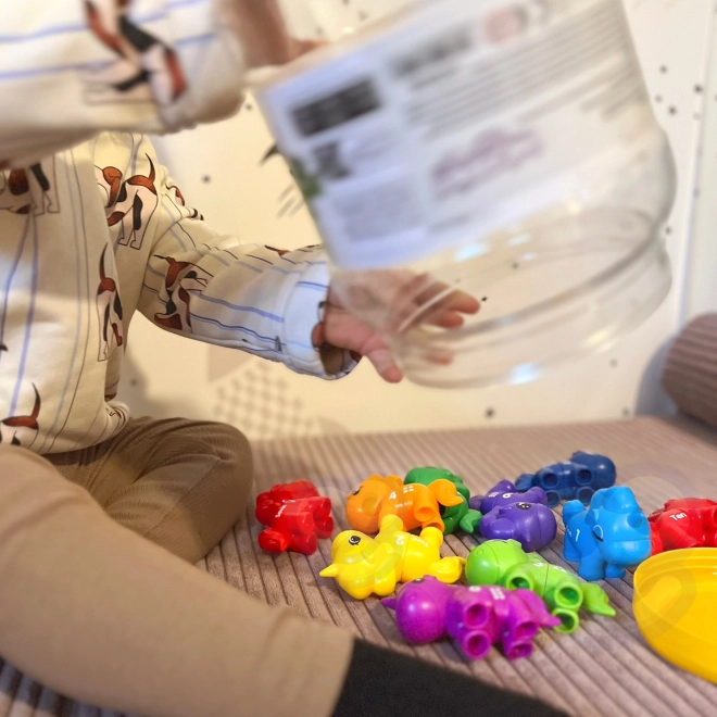 Montessori komplet za učenje številk in barv Samorogi