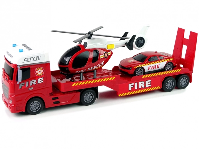 Gasilski komplet Kamion Kamion Helikopter Zvočne luči Rdeča