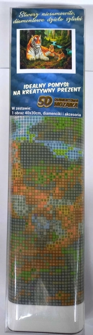 Norimpex diamantno slikanje Tigric s mladiči 30x40 cm