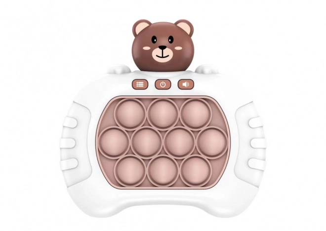 Senzorična igra Teddy Pop It Lučke na baterije Zvoki Bela