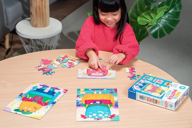 Ravensburger Puzzle Mix & Match: Smešne Pošasti 3x24 kosov