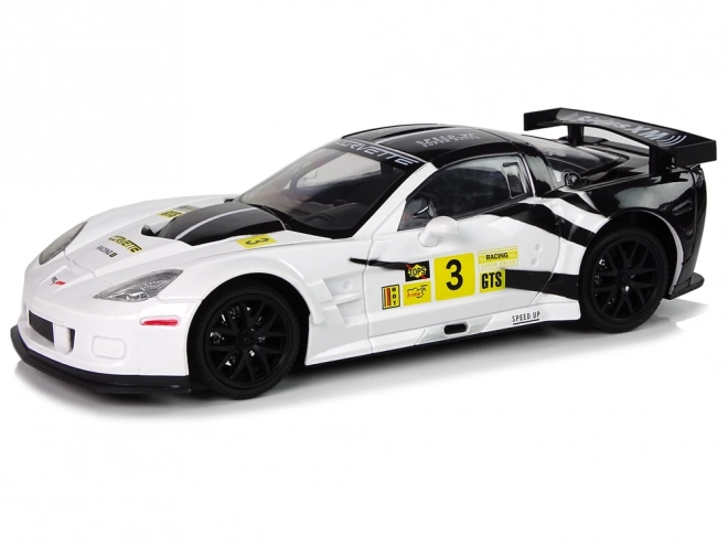 Dirkalni športni avto R/C 1:18 Corvette C6.R Bela 2.4 G Luči