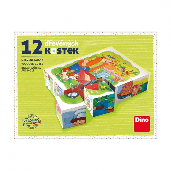 Dino izobraževalne kocke Poklici - set 12 kock