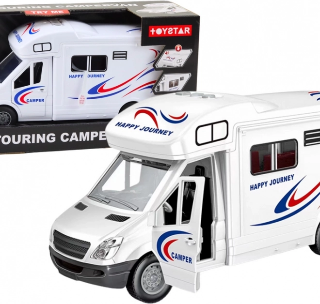 Beli karavan z zvoki in lučmi