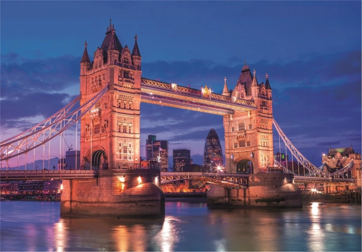 Sestavljanka 1000 kosov Visoka kakovost, Tower Bridge ponoči