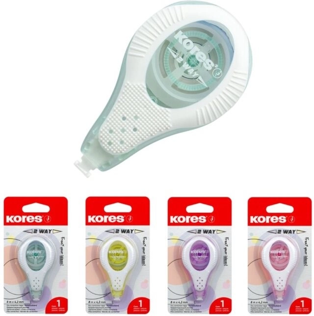KORES Korekcijski strojček 2 Way Pastel 4,2mm 1 kos (mix)