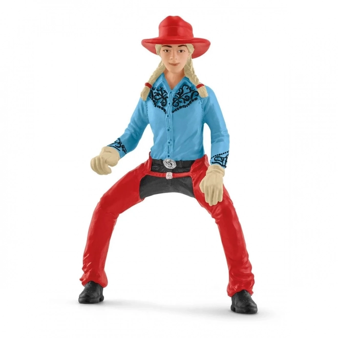Komplet figuric Farm World Cowgirl in Dirka okoli soda