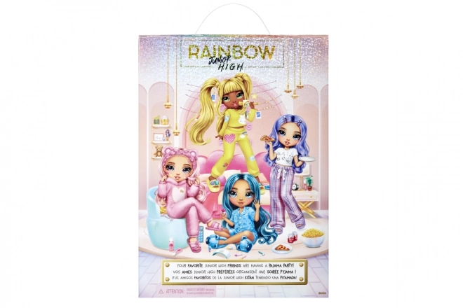 Lutka Rainbow High Junior za Pidžamsko Zabavo, Roza Bella