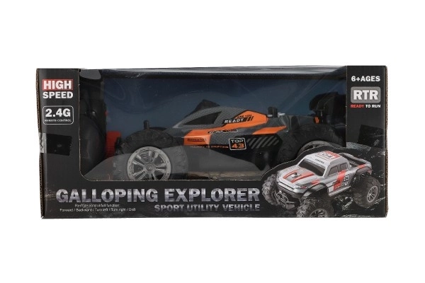 Avto RC Buggy hitrostni 2,4GHz plast 25cm na baterije v škatli 31x14x18cm – Oranžna