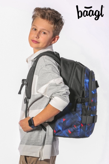 BAAGL komplet nahrbtnik, peresnica in športna torba Skate Indigo