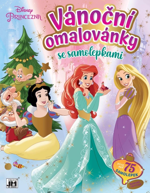 Božična pobarvanka s samolepkami DISNEY Princeske