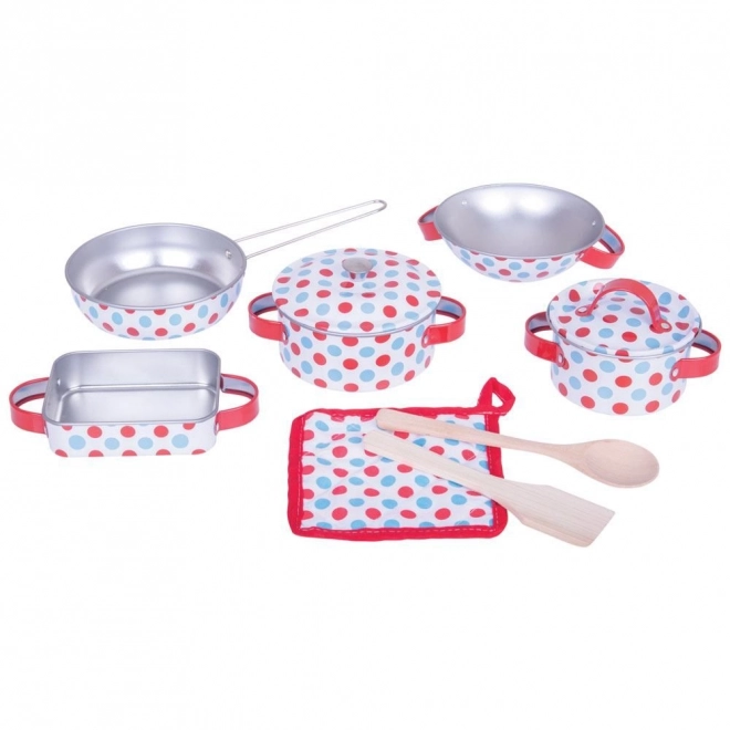 Bigjigs Toys Set posode s pikami
