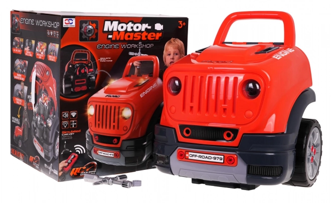 DIY Motor Master - komplet za malega mehanika oranžna