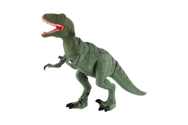 Hodeči IC velociraptor plast 50cm na baterije z zvokom in svetlobo v škatli 53x32,5x12cm