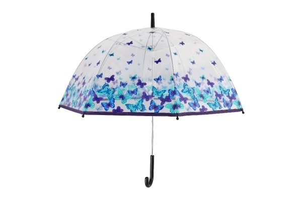 Prozoren dežnik z metulji plast/kov 80cm v vrečki