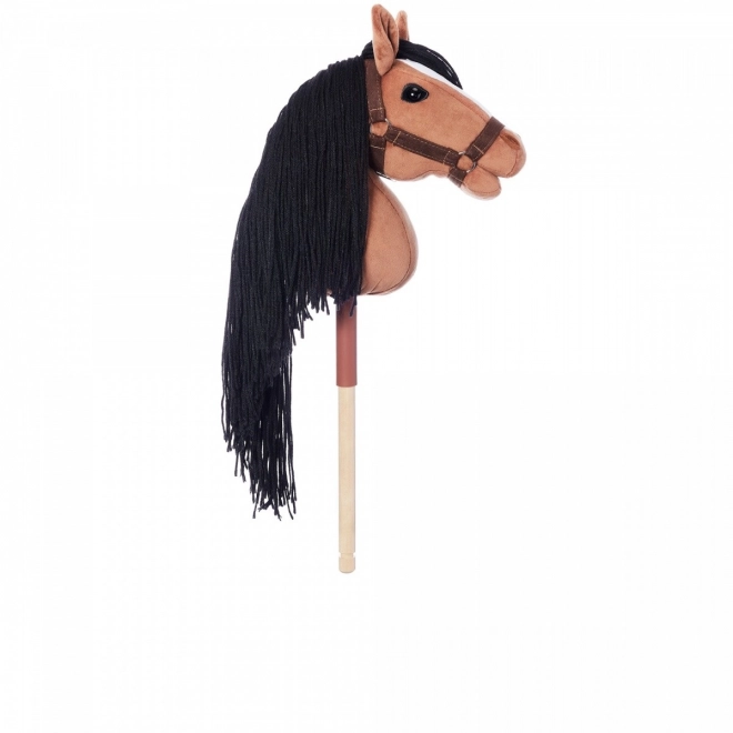 Konjiček na palici Hobby Horse HOPPIHORSE temno rjav