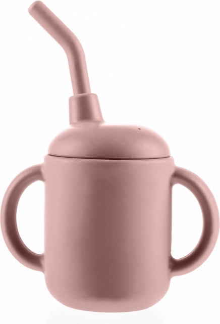 Silikonski lonček 2v1, Old Pink