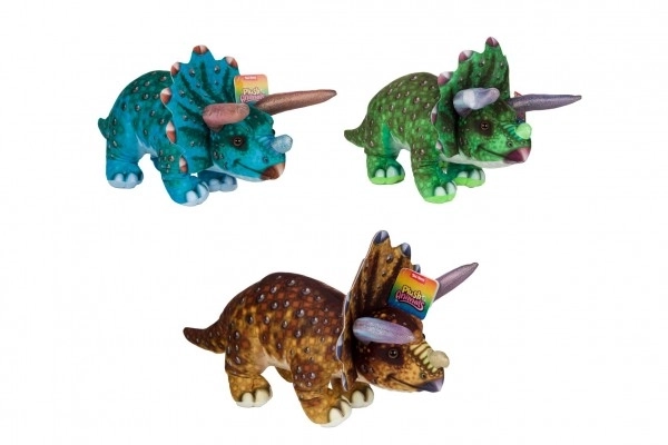 Dinosaur/Ceratopsian pliš 38x15cm 3 barve 24m+