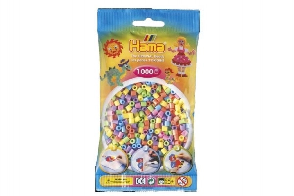 Likalne perlice Hama MIDI pastelne barve 1000 kos v vrečki