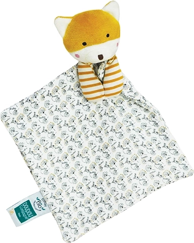darilni komplet doudou lisica z ninico iz bio bombaža 20 cm