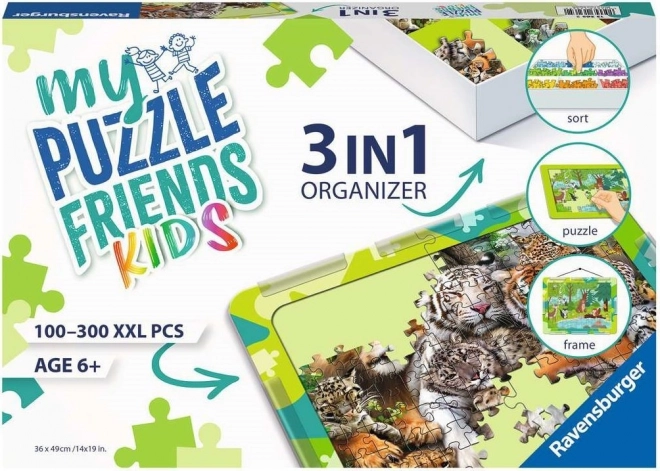 Komplet za sestavljanje sestavljank My Puzzle Friends Kids 3v1 zelena