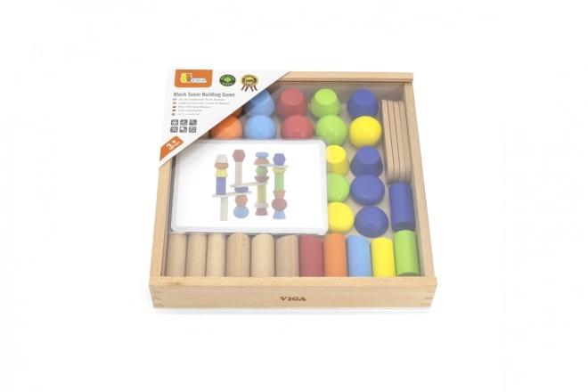 Lesene geometrijske igrače 52 kos Viga