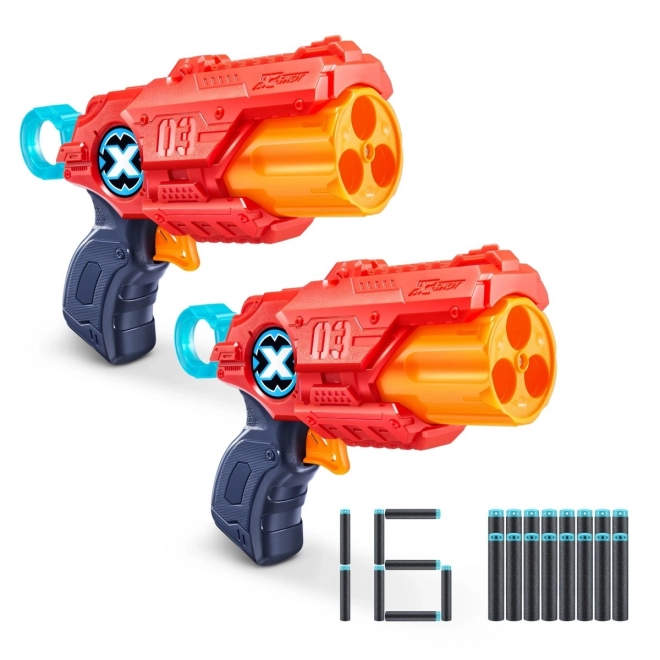 ZURU X-SHOT EXCEL MK 3 dvojni paket z vrtljivo glavo in 16 naboji